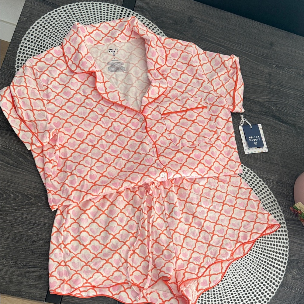 Roller Rabbit x Target Women’s Geo Hearts Short Pajama Set-XS,S,M-NWT
